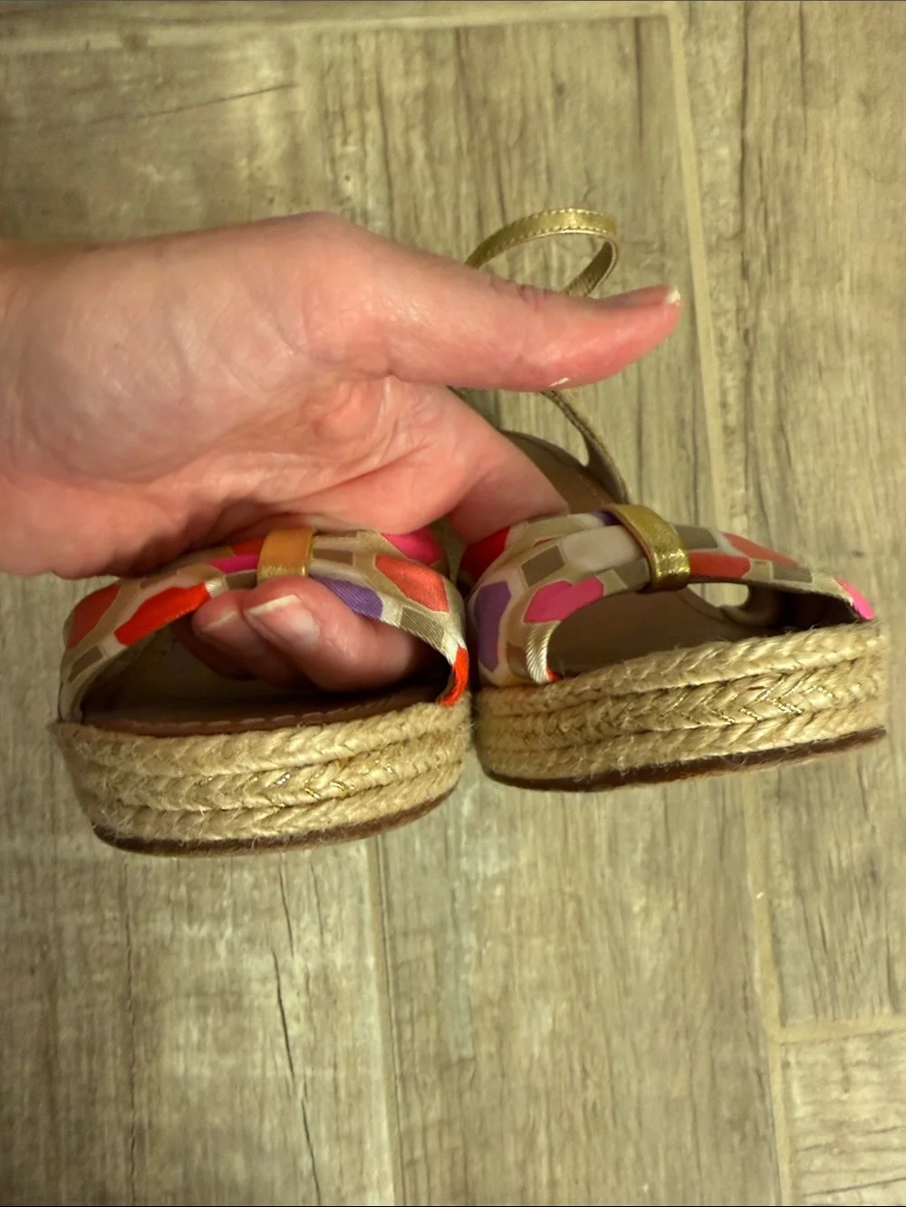 Kate Spade Candice Wedge Espadrilles size 9 1/2